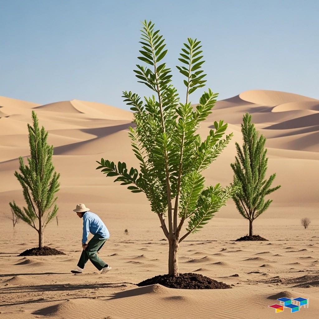 植树护林——与荒漠化抗争是人人环保的责任